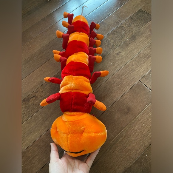 Peek A Boo Toys Caterpillar Plush Orange & Red Centipede Stuffed Animal - Picture 3 of 10